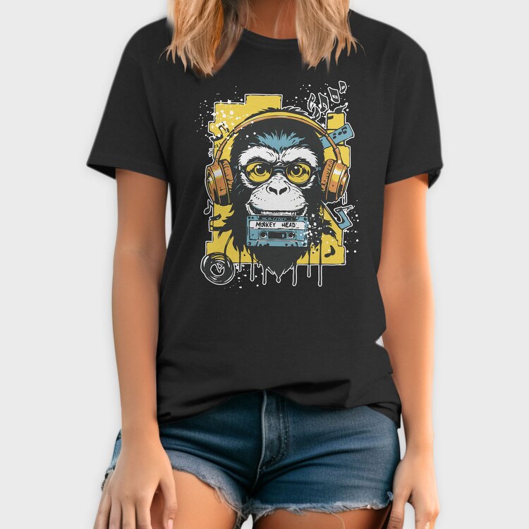 Groovy Monkey Dj Music Head, Tricou Barbati (Unisex)