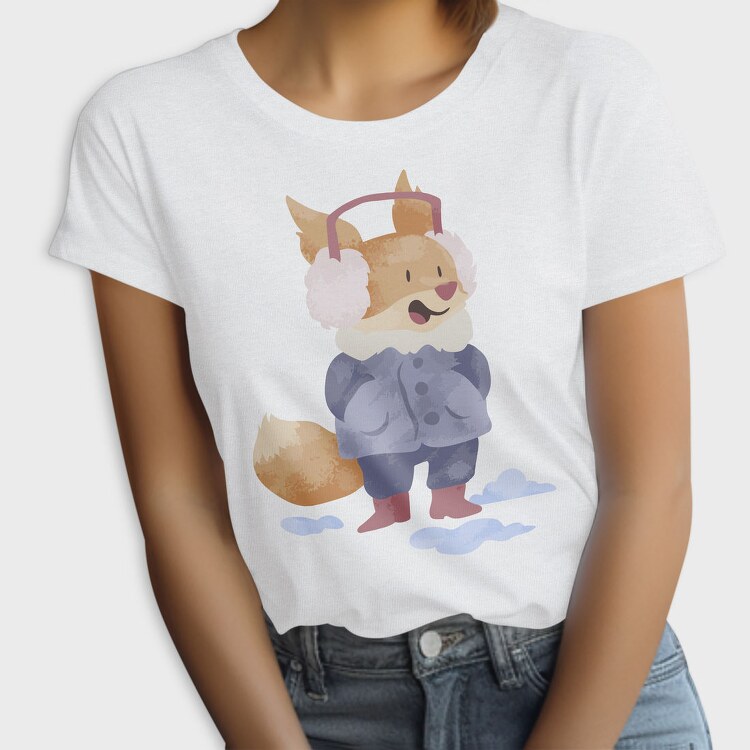 Winter Fox Friend, Tricou Femei