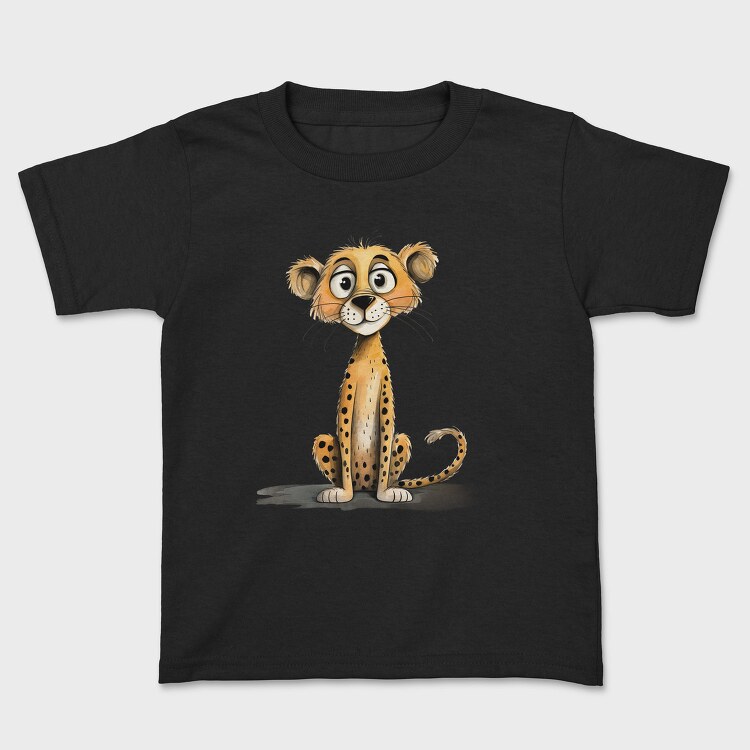 Cute Leopard Sitting, Tricou Copii