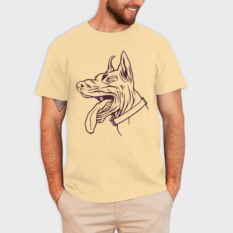Dobermann Dog, Tricou Barbati (Unisex)
