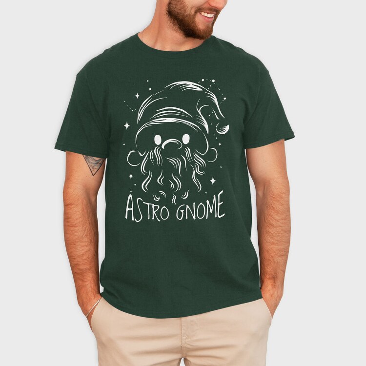 Astro Gnome Astronomer, Tricou Barbati (Unisex)