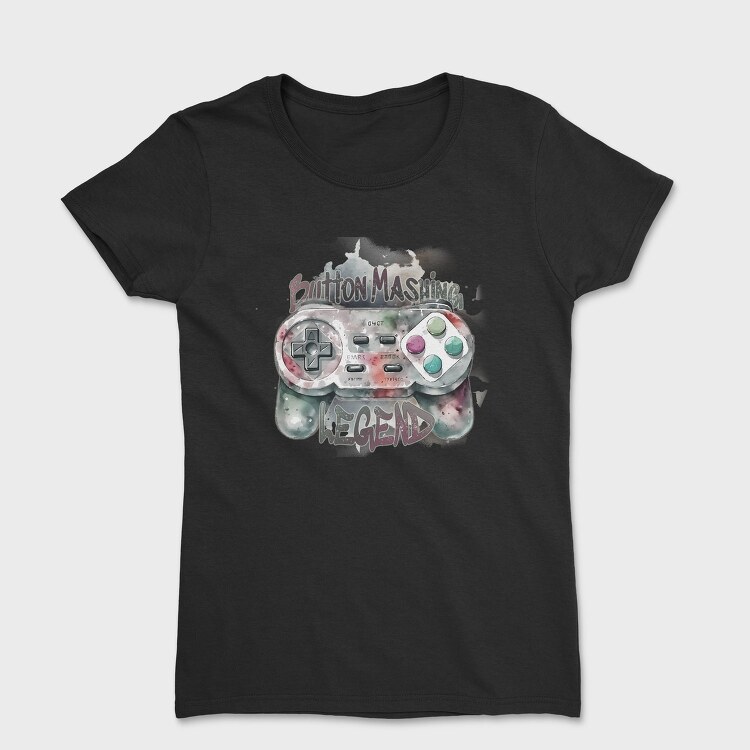Joystick Button Mashing Watercolor Legend, Tricou Femei