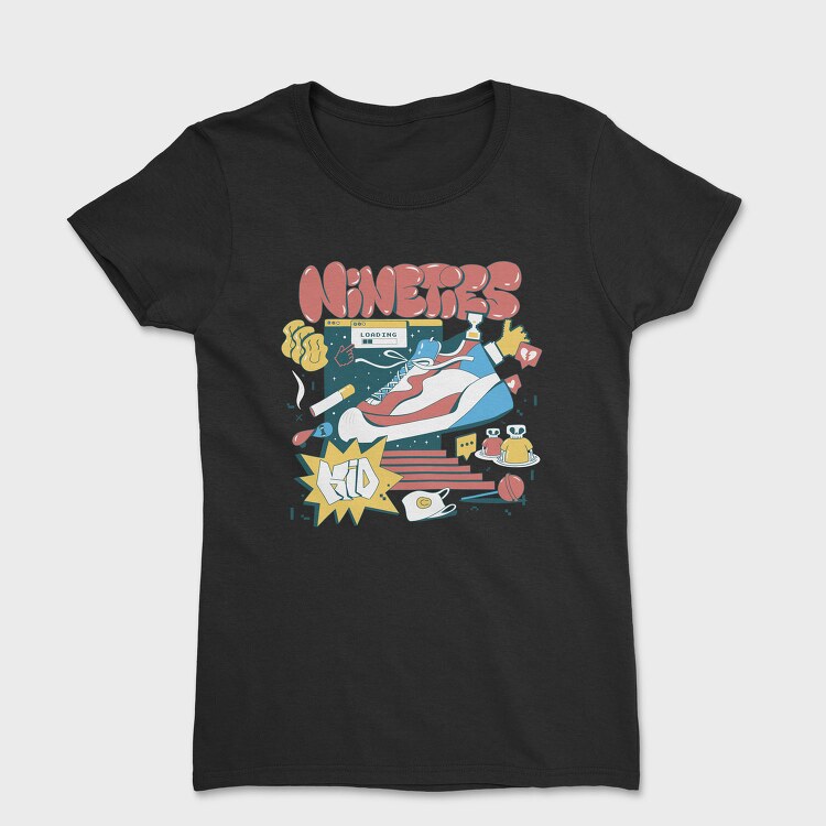 Nineties 90S Kid Retro 1, Tricou Femei