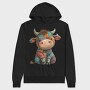 Cute Cow Patchwork, Hanorac Oversize Barbati (Unisex)