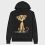 Cute Leopard Sitting, Hanorac Oversize Barbati (Unisex)