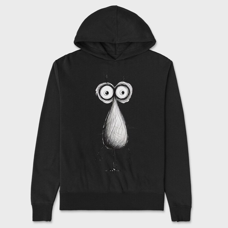 Cute Monster Face, Hanorac Oversize Barbati (Unisex)