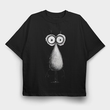 Cute Monster Face, Tricou Oversize Barbati (Unisex)