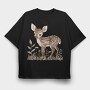 Baby Deer Forest, Tricou Oversize Barbati (Unisex)