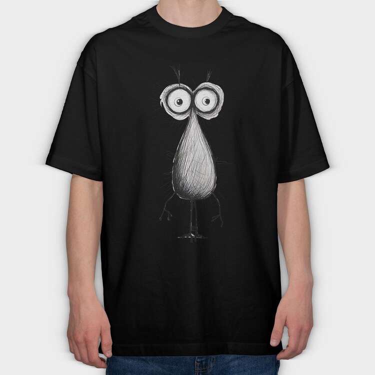 Cute Monster Face, Tricou Oversize Barbati (Unisex)