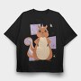 Unicorn Squirrel Animal Squirrcorn, Tricou Oversize Barbati (Unisex)