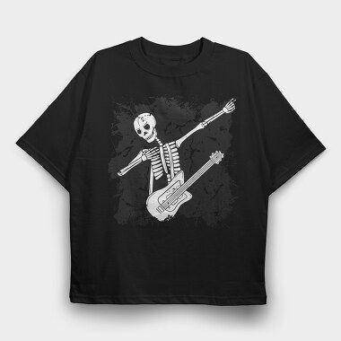Dabbing Guitarrist Skeleton Dab Skeleton Guitar, Tricou Oversize Barbati (Unisex)