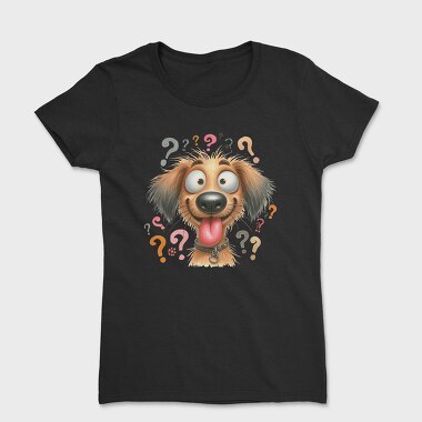 Cute Dog Questionmarks, Tricou Femei