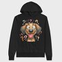 Cute Dog Questionmarks, Hanorac Oversize Barbati (Unisex)
