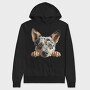 Australian Cattle Dog Peeking, Hanorac Oversize Barbati (Unisex)