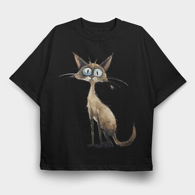 Balinese Sitting, Tricou Oversize Barbati (Unisex)