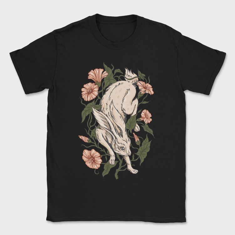 Hare Rabbit Ivy Flowers, Tricou Barbati (Unisex)