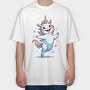 Happy Unicorn, Tricou Oversize Barbati (Unisex)