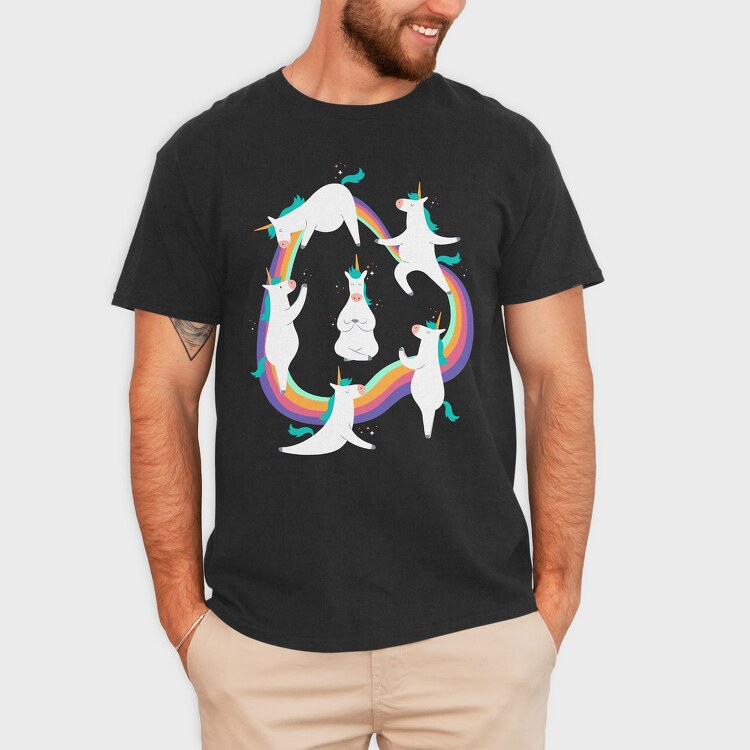 Unicorn Yoga, Tricou Barbati (Unisex)