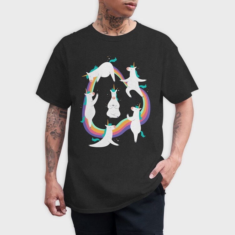Unicorn Yoga, Tricou Barbati (Unisex)