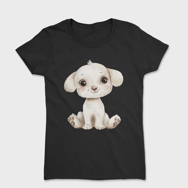 Cute Puppy Sitting, Tricou Femei