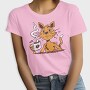 Cat Drinking Coffee, Tricou Femei