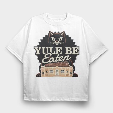 Cat Gingerbread House Ginger, Tricou Oversize Barbati (Unisex)