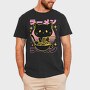 Cat Eating Ramen Food Retro, Tricou Barbati (Unisex)