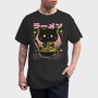 Cat Eating Ramen Food Retro, Tricou Barbati (Unisex)