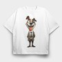 Cute Dog Suit, Tricou Oversize Barbati (Unisex)