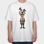 Cute Dog Suit, Tricou Oversize Barbati (Unisex)