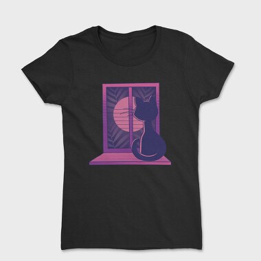Cat In Window, Tricou Femei
