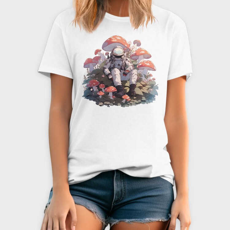 Astronaut On Mushroom Planet, Tricou Barbati (Unisex)