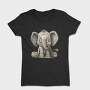 Baby Elephant Sitting, Tricou Femei