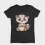 Cute Raccoon Sitting, Tricou Femei
