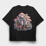 Astronaut On Mushroom Planet, Tricou Oversize Barbati (Unisex)