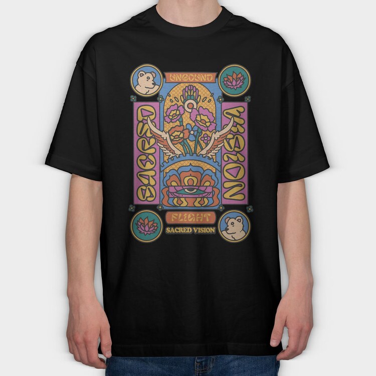 Sacred Vision Maximalism, Tricou Oversize Barbati (Unisex)