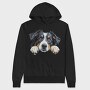 Australian Shepherd Peep, Hanorac Oversize Barbati (Unisex)