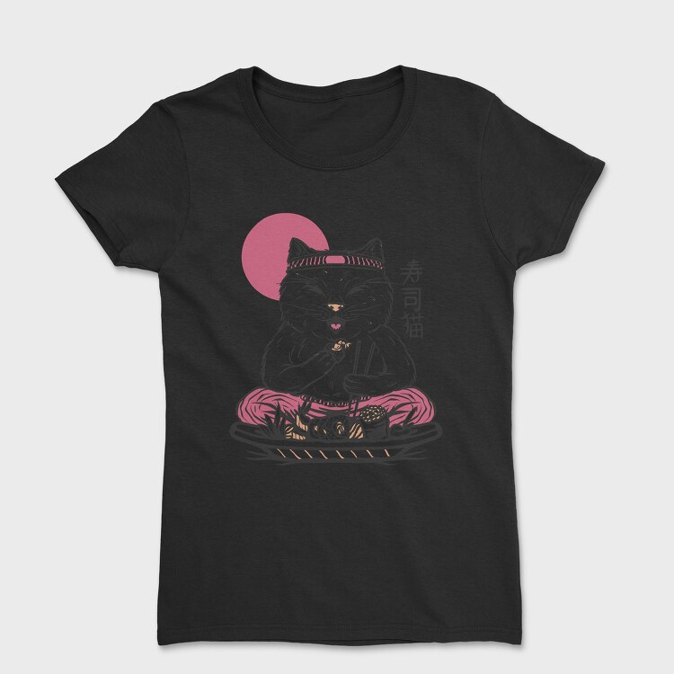 Cat Eating Sushi Sushi, Tricou Femei