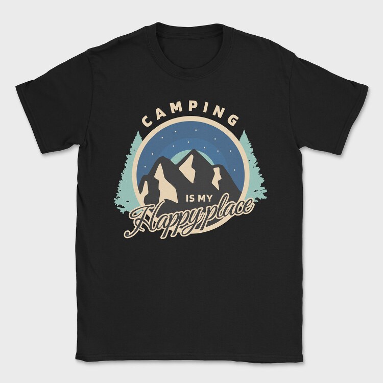 Happy Place Camping, Tricou Barbati (Unisex)