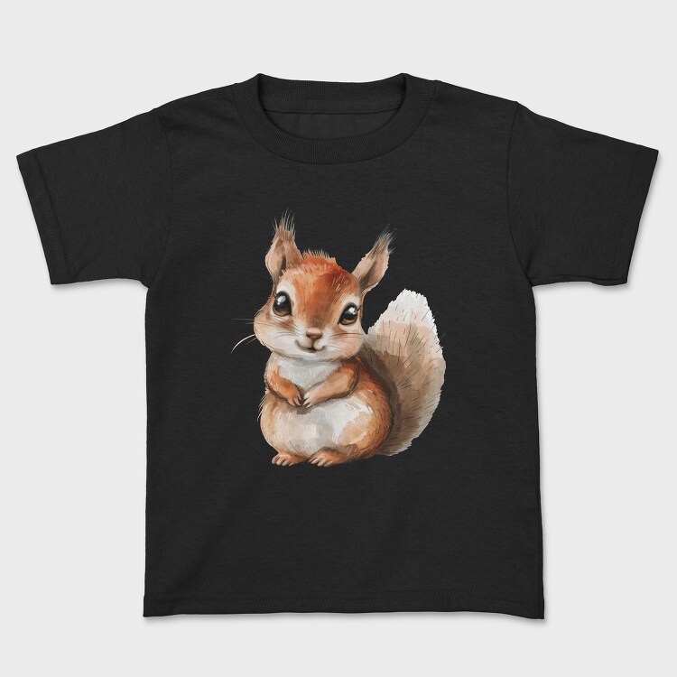 Cute Squirrel Sitting, Tricou Copii