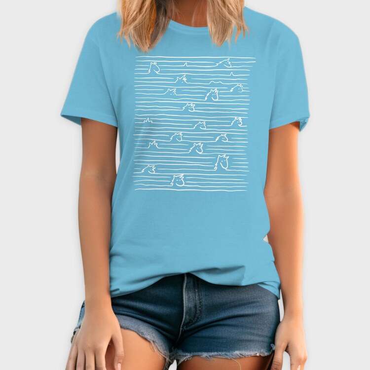 Unicorns In Lines, Tricou Barbati (Unisex)