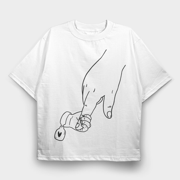 Hands Holding Baby, Tricou Oversize Barbati (Unisex)
