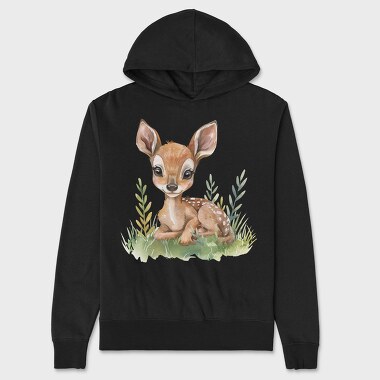 Bambi In Forest, Hanorac Oversize Barbati (Unisex)