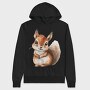 Cute Squirrel Sitting, Hanorac Oversize Barbati (Unisex)