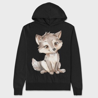 Baby Fox Sitting, Hanorac Oversize Barbati (Unisex)