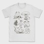 Handrawn Frogs Mushrooms, Tricou Barbati (Unisex)