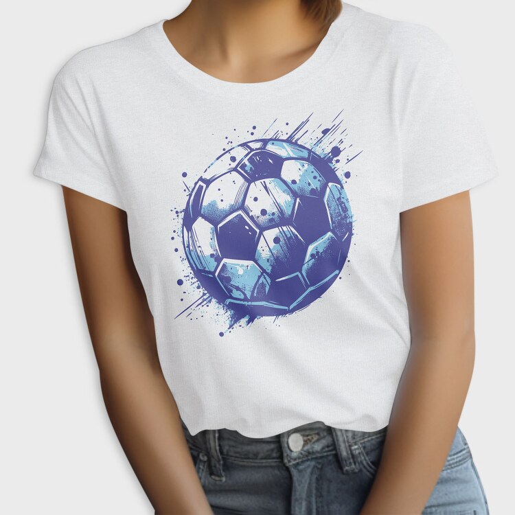 Grunge Soccer Ball Football, Tricou Femei