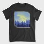 Aurora Borealis Landscape Winter Forests, Tricou Barbati (Unisex)
