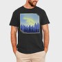 Aurora Borealis Landscape Winter Forests, Tricou Barbati (Unisex)