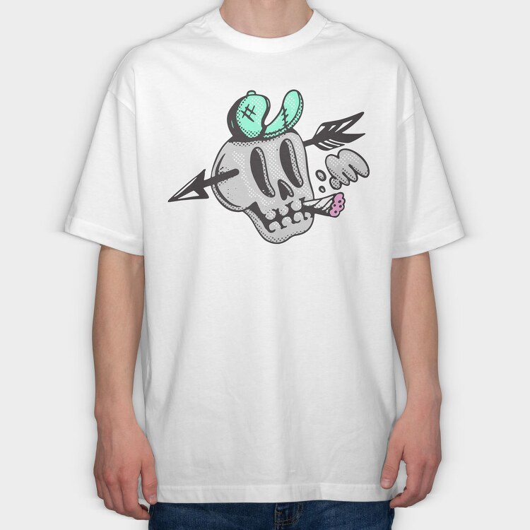 Halloween Retro Cartoon Character 2, Tricou Oversize Barbati (Unisex)